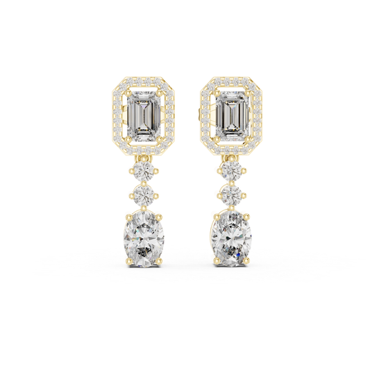 Yellow gold emerald cut diamond earrings with oval drops
Halo framed emerald diamond dangle earrings
Yellow gold oval diamond drop earrings with halo top
Emerald center diamond earrings with graduated drops
Fancy shape diamond drop earrings in yellow gold
Open halo emerald diamond earrings with oval stones
Yellow gold designer diamond dangle earrings
Emerald and round diamond drop earrings for women
Yellow gold luxury diamond drop earrings
Multi stone diamond earrings with oval bottom drop