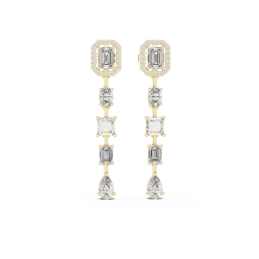 Yellow gold emerald halo diamond drop earrings
Emerald cut diamond dangle earrings in yellow gold
Multi shape diamond drop earrings with halo top
Yellow gold linear diamond statement earrings
Emerald and pear diamond drop earrings
Long diamond dangle earrings in yellow gold
Halo emerald cut diamond earrings for women
Mixed cut diamond drop earrings in yellow gold
Yellow gold geometric diamond dangle earrings
Pear and emerald diamond drop earrings