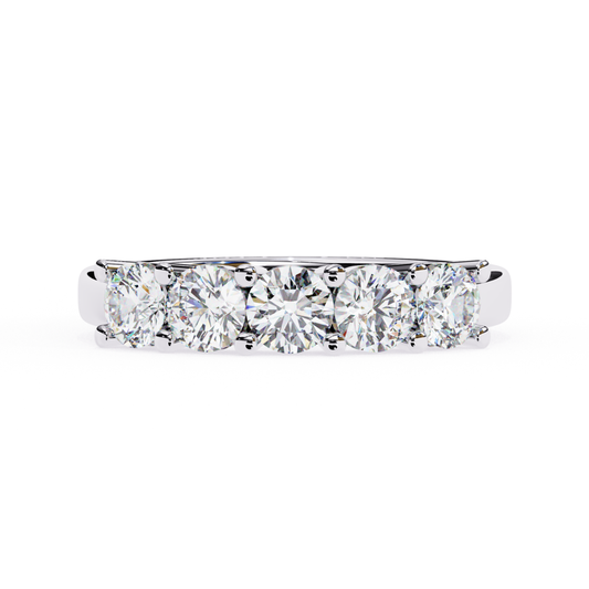 White gold ring front view
Round diamond band white gold
White gold ring with round stones
Front view diamond band ring
White gold round diamond setting
Diamond band with white gold base
Round diamond ring straight view
White gold ring stone alignment
Diamond band ring front profile
White gold ring with round diamonds
