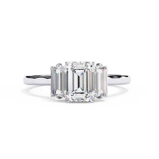 White gold band with three emerald cut stones
Three emerald cut diamonds in white gold
White gold ring with three emerald cut gems
Three stone emerald cut ring in white gold
Close up of white gold ring with three diamonds
Elegant white gold three stone ring
Side view of white gold ring with emerald stones
White gold band with three emerald cut diamonds
Three emerald diamonds in white gold band
Top view of white gold three emerald ring