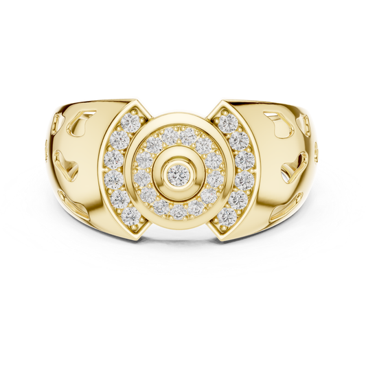 Yellow gold round diamond halo statement ring
Round diamond circle cluster gold ring
Yellow gold bold diamond fashion ring
Round halo diamond gold band ring
Gold circular diamond statement ring
Yellow gold modern diamond cluster ring
Round brilliant diamond wide gold ring
Gold diamond halo cocktail ring design
Luxury yellow gold diamond ring style
Round diamond center gold statement band