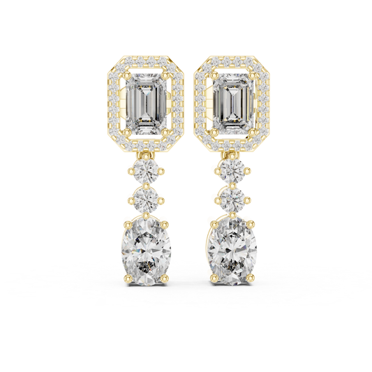 Emerald halo and oval diamond drop earrings in yellow gold
Yellow gold emerald cut halo diamond drop earrings
Oval diamond dangle earrings with emerald halo top
Luxury yellow gold diamond drop earrings for women
Emerald and oval cut diamond statement earrings
Double drop diamond earrings in yellow gold
Oval lab diamond drop earrings with halo design
Elegant yellow gold diamond dangle earrings
Emerald cut top and oval bottom diamond earrings
Geometric diamond drop earrings in yellow gold