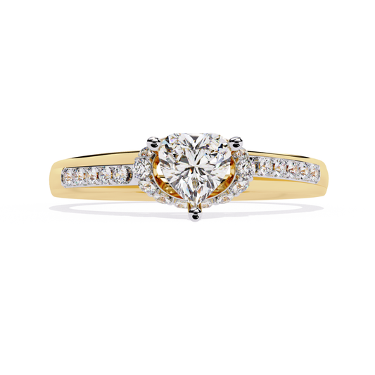 Yellow Gold heart design with round diamond
Heart shape setting round diamond ring
Yellow Gold ring heart frame round stone
Heart outline ring with round diamond
Round diamond set in heart design
Yellow Gold heart mount round diamond ring
Heart inspired ring round diamond
Front view heart design diamond ring
Yellow Gold band heart style round diamond
Heart pattern ring with round stone