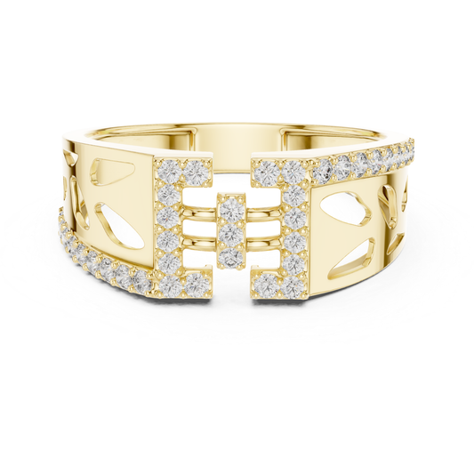 Yellow gold openwork diamond statement ring
Modern yellow gold open design ring with diamonds
Yellow gold geometric band with round diamonds
Contemporary yellow gold diamond open ring
Bold yellow gold statement band with diamonds
Yellow gold luxury openwork diamond ring
Elegant yellow gold designer ring with diamonds
Yellow gold wide band featuring diamond accents
Modern yellow gold geometric diamond statement band
Yellow gold fashion ring with round diamond details