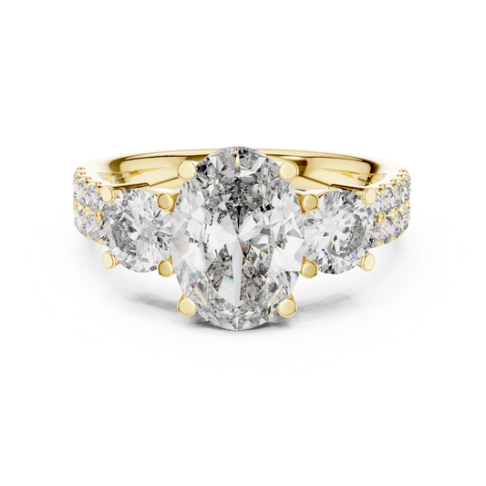 Yellow gold oval three stone diamond engagement ring
Oval cut diamond ring with side stones in yellow gold
Yellow gold oval diamond bridal ring with pave band
Three stone oval diamond engagement ring in yellow gold
Oval lab diamond ring with round side diamonds
Yellow gold prong set oval diamond statement ring
Classic oval diamond engagement ring with accent stones
Minimal yellow gold oval diamond wedding ring
Oval center stone diamond ring with pave shank
Elegant oval diamond ring in yellow gold setting