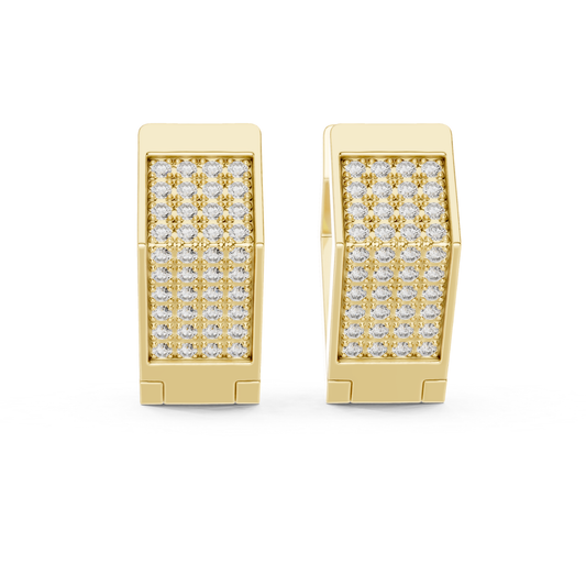 Front view yellow gold Pave diamond hoop earrings
Yellow gold round diamond hoop earrings front view
Rectangular Pave diamond earrings in yellow gold
Luxury yellow gold diamond hoop earrings front profile
Round diamond Pave hoop earrings in gold
Yellow gold diamond earrings with rectangular design
Elegant Pave diamond hoop earrings front angle
Fine yellow gold round diamond earrings front view
Modern yellow gold hoop earrings with round diamonds
Yellow gold Pave diamond earrings straight view