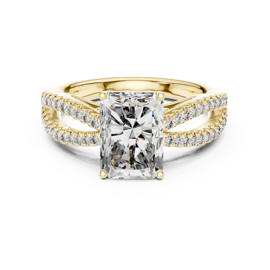 Yellow gold radiant cut diamond split shank ring
Radiant cut diamond ring with double pave band in yellow gold
Yellow gold radiant diamond bridal ring with split band
Split shank radiant cut engagement ring in yellow gold
Radiant lab diamond ring with pave side diamond
Yellow gold radiant diamond ring with crossover shank
Elegant radiant cut diamond ring in yellow gold
Yellow gold radiant diamond ring with double band design
Luxury radiant cut ring with pave detailing
Radiant center stone diamond ring