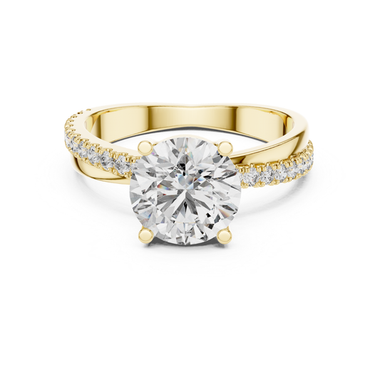 Round diamond ring in yellow gold with split shank pave band
Yellow gold solitaire ring with pave diamonds
Round brilliant diamond ring in yellow gold
Yellow gold diamond ring with split band
Classic round diamond engagement ring in gold
Yellow gold ring with round center diamond
Four prong round diamond ring with pave band
Elegant yellow gold split shank diamond ring
Minimal round diamond ring in yellow gold
Yellow gold pave diamond engagement ring