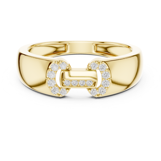 Yellow gold round diamond buckle band ring for women
Modern yellow gold round diamond statement band ring
Polished yellow gold diamond buckle style ring
Round diamond yellow gold fashion band ring
Luxury yellow gold geometric diamond band ring
Minimal yellow gold round diamond wide band ring
Contemporary yellow gold diamond buckle ring design
Sleek yellow gold round diamond open buckle ring
Elegant yellow gold diamond accented band ring
Yellow gold bold round diamond designer band ring