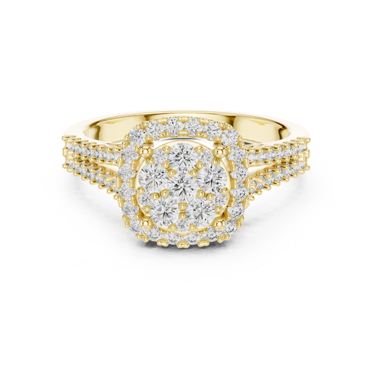 Yellow gold round diamond cluster halo ring
Round diamond cluster ring in yellow gold
Yellow gold halo ring with round diamonds
Luxury yellow gold diamond cluster engagement ring
Round diamond halo cluster ring front view
Elegant yellow gold round diamond statement ring
Sparkling round diamond cluster ring with halo
Yellow gold bridal ring with round diamonds
Premium round diamond cluster halo ring design
Yellow gold ring with round diamond halo setting