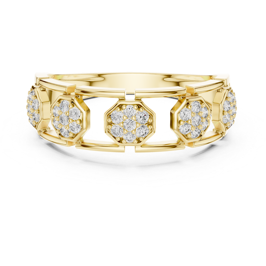 Yellow gold round diamond hexagon link ring
Modern yellow gold open link diamond band
Yellow gold geometric diamond cluster ring
Round diamond yellow gold honeycomb style ring
Yellow gold connected hexagon diamond band
Contemporary yellow gold patterned diamond ring
Yellow gold openwork round diamond band ring
Elegant yellow gold geometric link ring
Yellow gold designer diamond fashion band
Round diamond yellow gold hexagon pattern ring