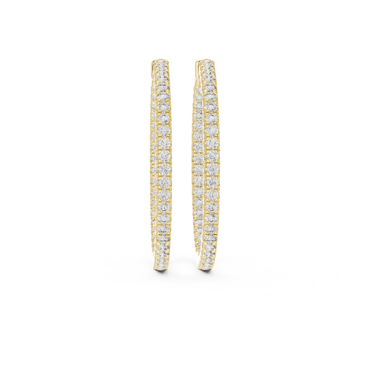 Round diamond yellow gold hoop earrings front view
Yellow gold hoop earrings with round brilliant diamonds
Elegant round diamond hoops in yellow gold
Slim yellow gold hoop earrings with diamond row
Classic yellow gold hoops with round cut diamonds
Fine jewelry hoop earrings with round diamonds
Minimal yellow gold diamond hoop earrings design
Luxury yellow gold hoops with sparkling round diamonds
Everyday round diamond hoop earrings in yellow gold
Prong set round diamond hoop earrings in yellow gold