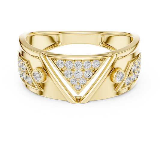 Yellow gold triangle diamond statement ring design
Modern yellow gold geometric diamond band ring
Yellow gold triangular cluster diamond ring style
Contemporary yellow gold wide diamond fashion ring
Yellow gold abstract geometric diamond band design
Luxury yellow gold triangle pave diamond ring
Yellow gold polished statement diamond band ring
Bold yellow gold geometric cluster diamond ring
Elegant yellow gold triangle diamond ring style
Yellow gold modern geometric statement band