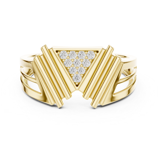 Yellow gold triangle diamond statement ring design
Modern yellow gold geometric diamond fashion ring
Yellow gold round diamond triangle cocktail ring
Luxury yellow gold geometric statement band ring
Yellow gold pavé diamond triangle top ring
Bold yellow gold diamond fashion ring with open band
Designer yellow gold geometric diamond statement ring
Yellow gold round diamond modern cocktail ring
Geometric yellow gold triangle diamond luxury ring
Yellow gold diamond statement ring with split shank