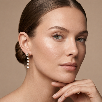 Multi Shape Lab Grown Diamond Drop Dangle Earrings