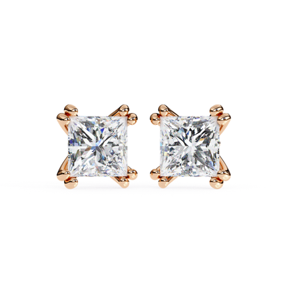 Lab Grown Diamond Gold Stud Earrings for Women | Elegant Fine Jewelry