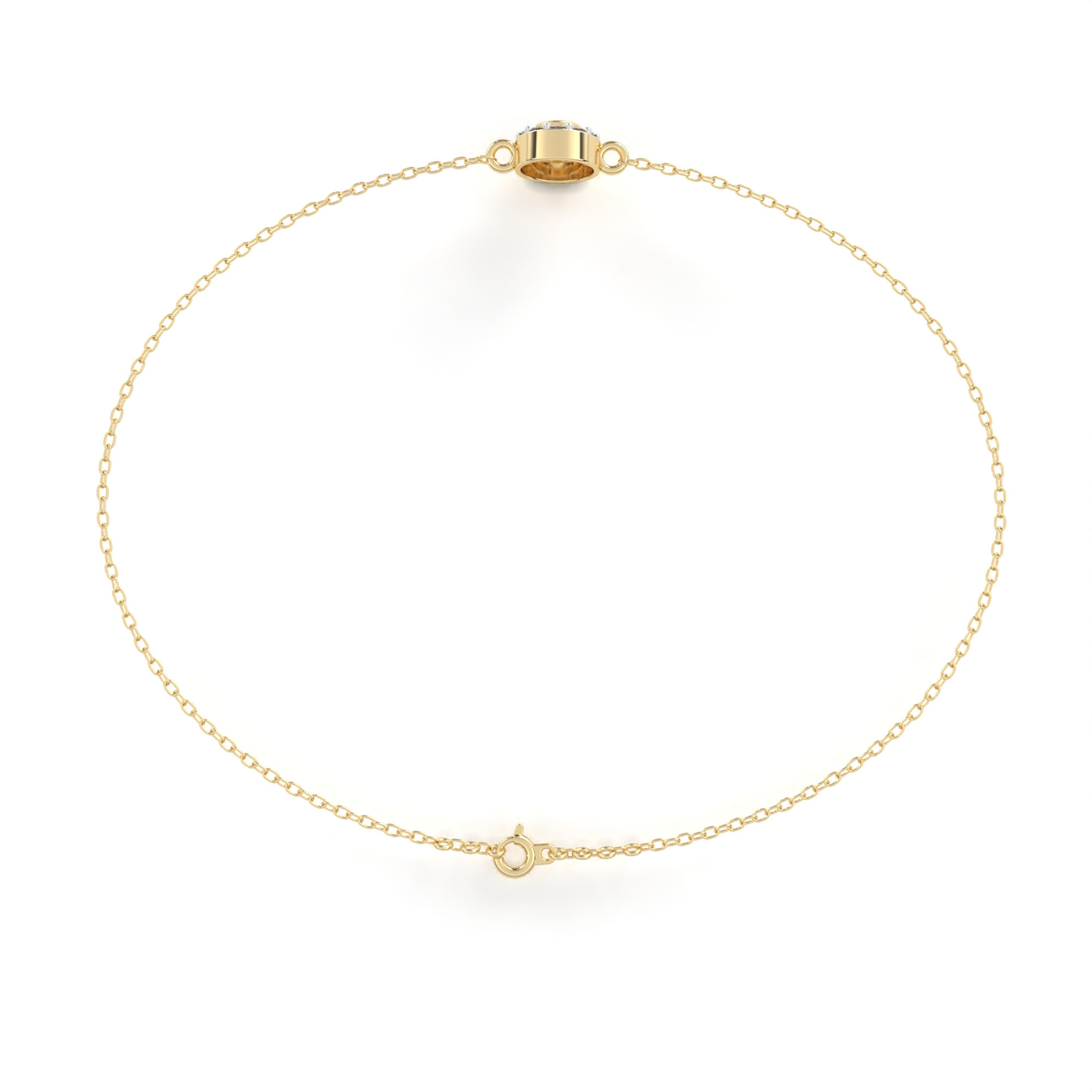 Radiant Halo Diamond Bracelet | Fine Luxury 18K 14K 10K Gold