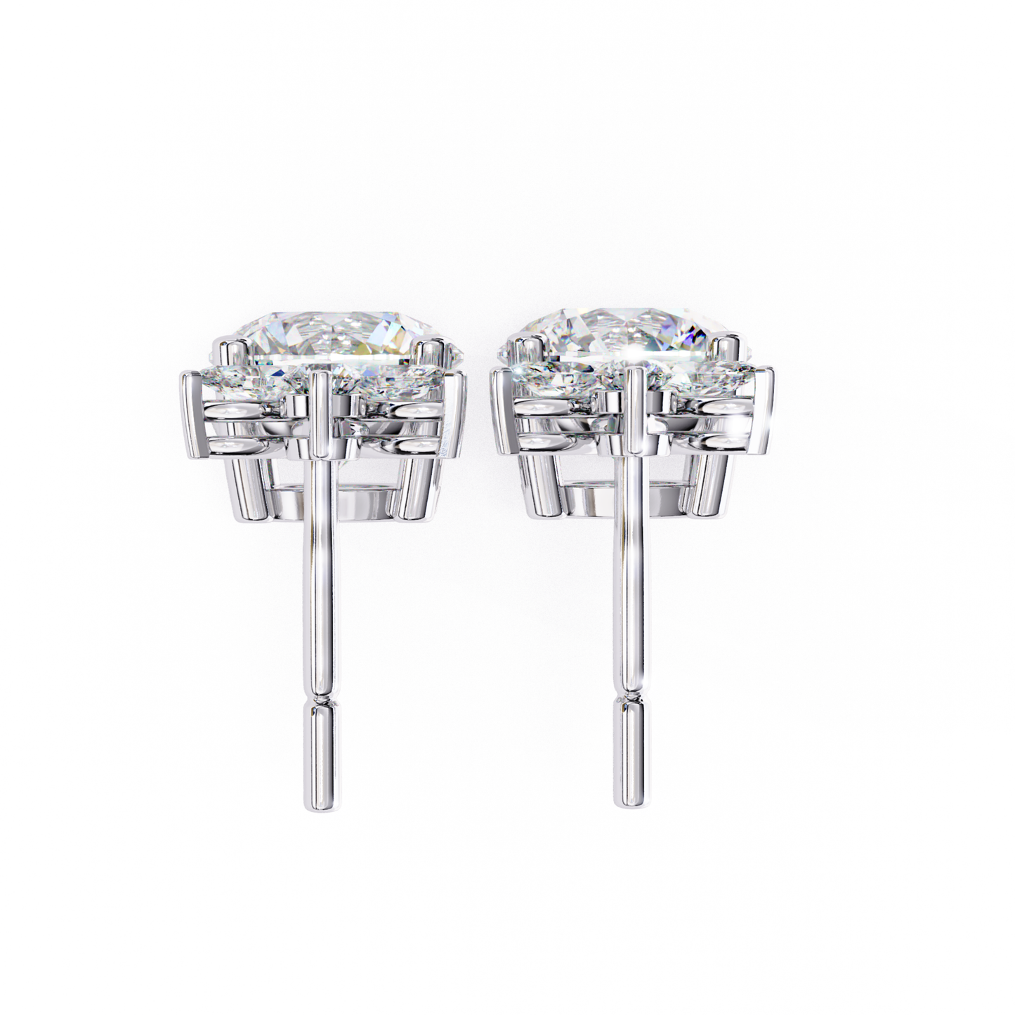 Diamond Leaf Drop Lab Grown Earrings in Gold | Elegant Fine Jewelry