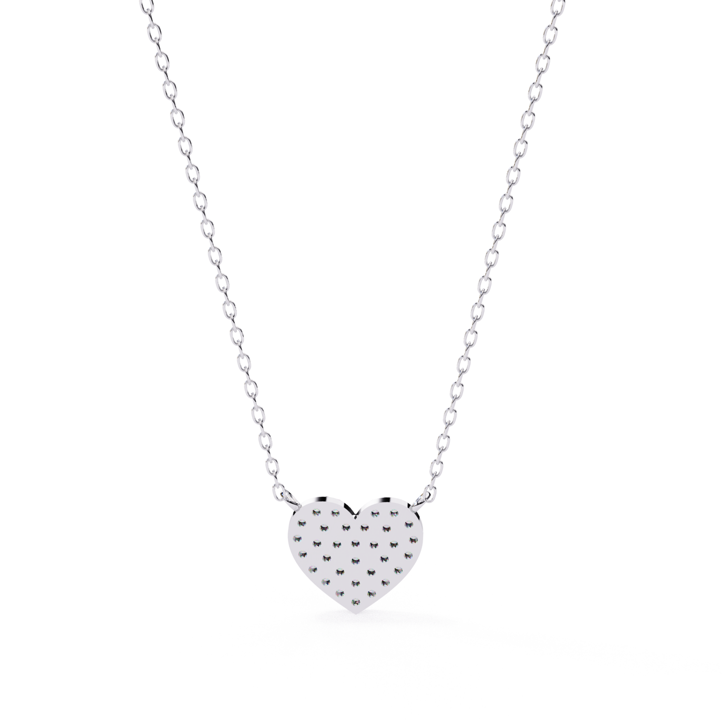 Lab Grown Diamond Heart Pendant With Chain | 18K Gold