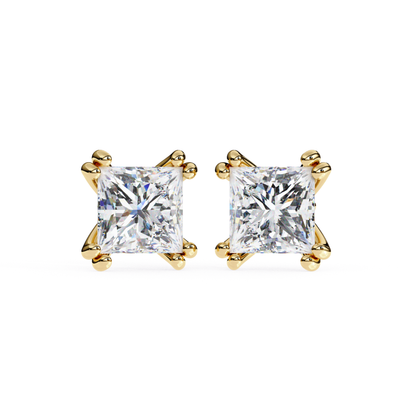 Lab Grown Diamond Gold Stud Earrings for Women | Elegant Fine Jewelry