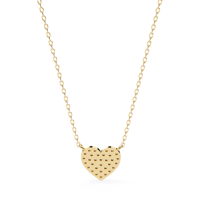 Lab Grown Diamond Heart Pendant With Chain | 18K Gold