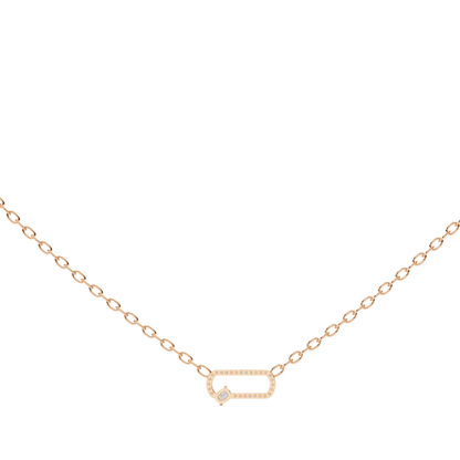 Kissenförmiger, im Labor gezüchteter Diamant-Anhänger mit Kette | 18K