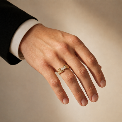 Modern Open Frame Round Lab Grown Diamond Ring