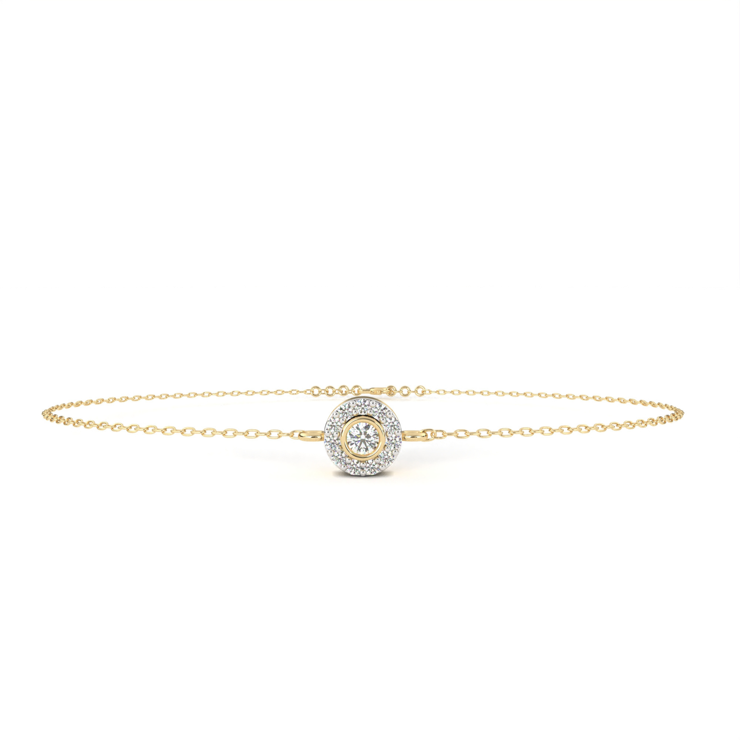 Radiant Halo Diamond Bracelet | Fine Luxury 18K 14K 10K Gold