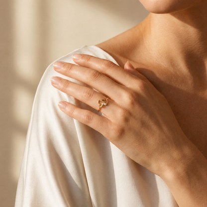 Open Heart Lab Grown Diamond Promise Ring