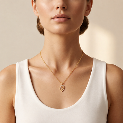 Anhänger mit verbundenen Herzen | 18K Gold Feinschmuck