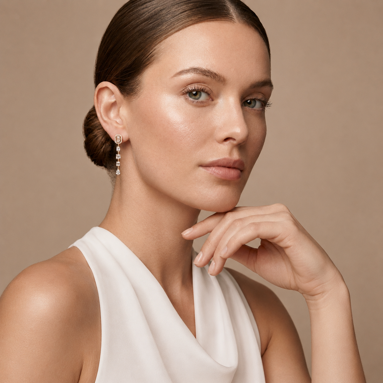 Multi Shape Lab Grown Diamond Drop Dangle Earrings