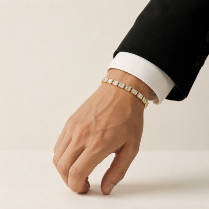 13.44 Carat Emerald & Radiant Cut Diamond Tennis Bracelet