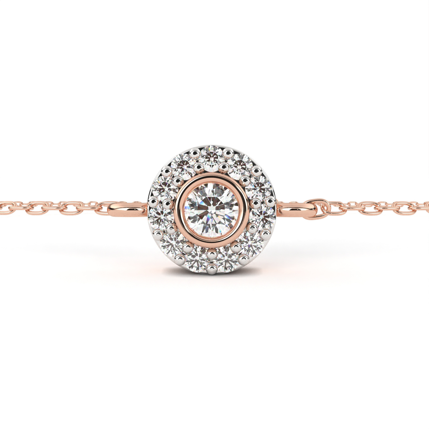 Radiant Halo Diamond Bracelet | Fine Luxury 18K 14K 10K Gold