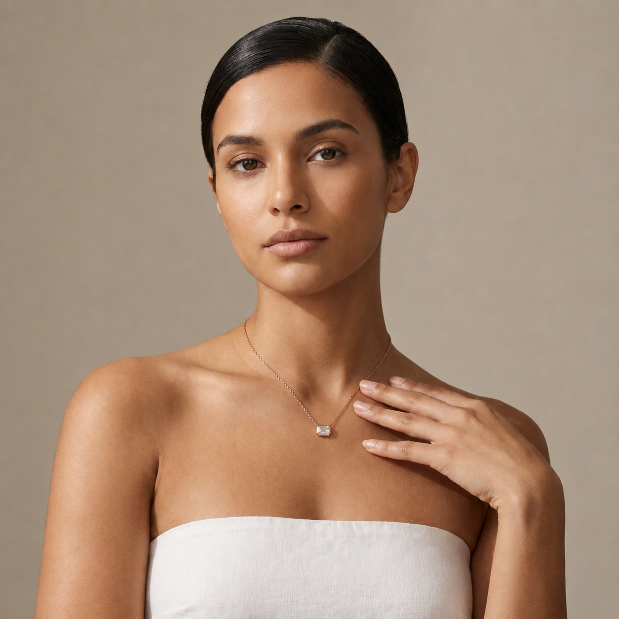 Regal Radiance Laborgezüchteter Diamant-Anhänger mit Kette | Luxuriöser Edelschmuck