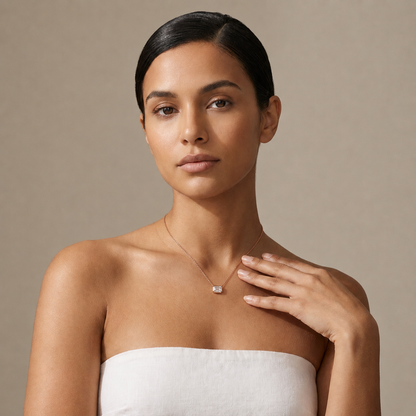 Regal Radiance Laborgezüchteter Diamant-Anhänger mit Kette | Luxuriöser Edelschmuck