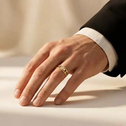 Modern Round Lab Grown Diamond Open Band Ring