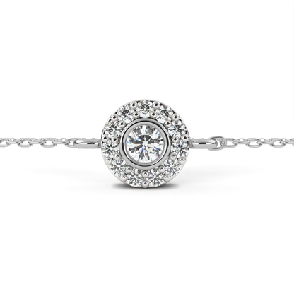 Radiant Halo Diamond Bracelet | Fine Luxury 18K 14K 10K Gold