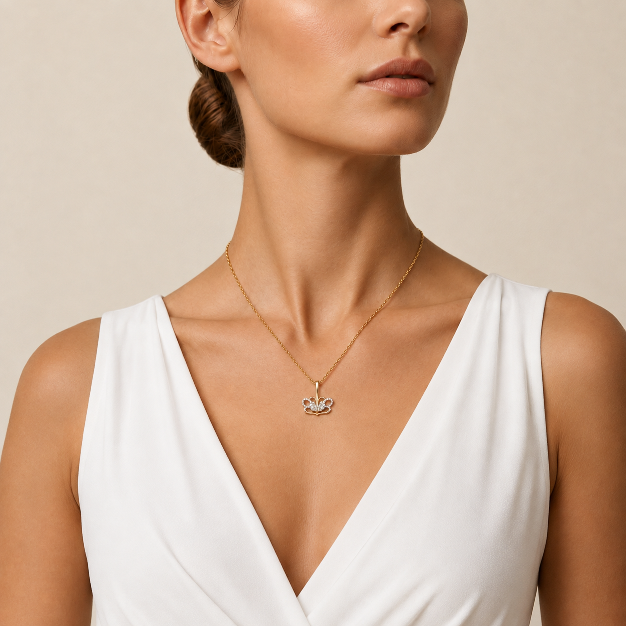 Diamant-Anhänger „Zwillingsherz“ | Edelschmuck aus 18 Karat Gold