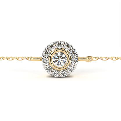 Radiant Halo Diamond Bracelet | Fine Luxury 18K 14K 10K Gold