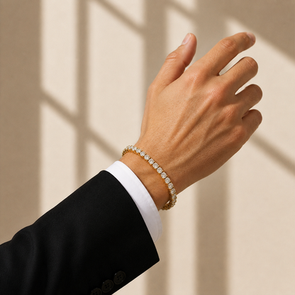 6.37 Carat Round Cut Diamond Tennis Bracelet