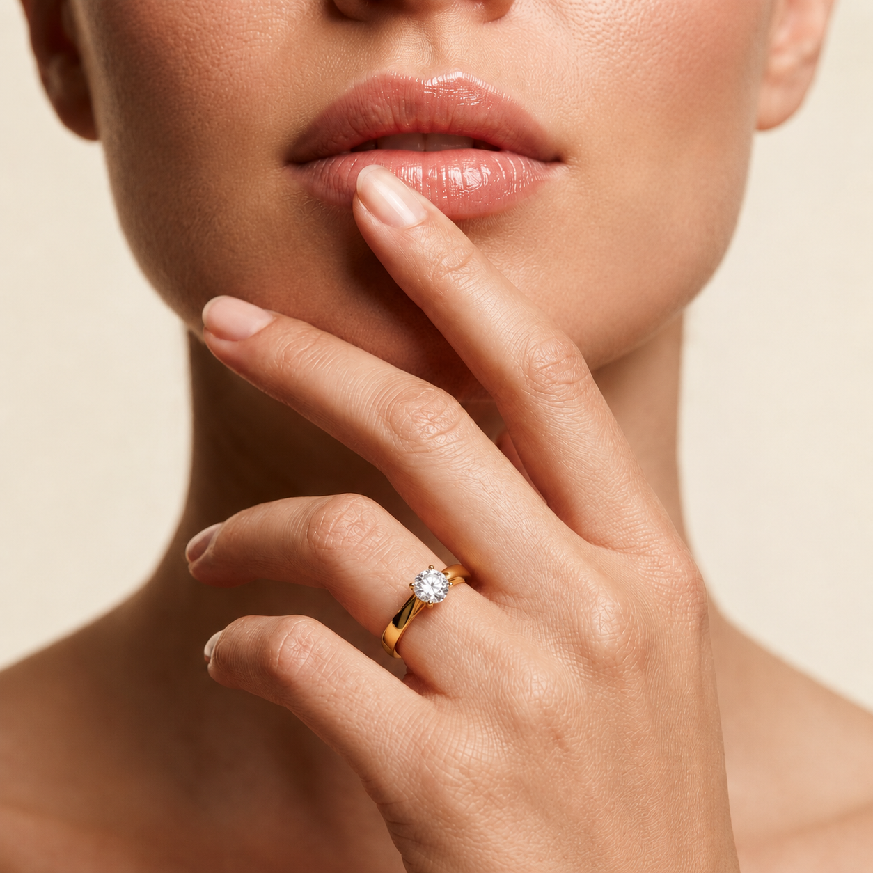 Runder Diamantring Klassisch | 18K Gold Feiner Schmuck