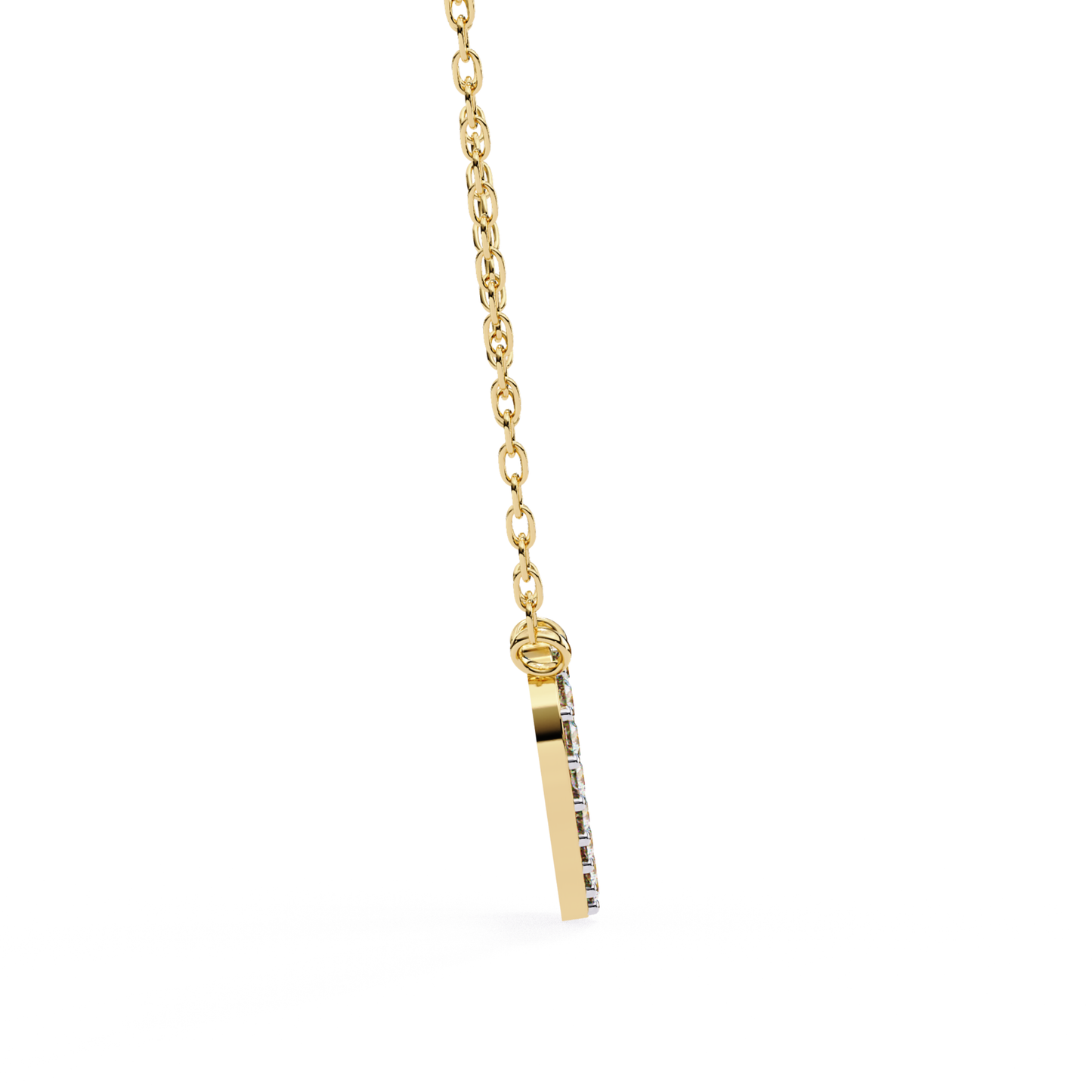 Lab Grown Diamond Heart Pendant With Chain | 18K Gold