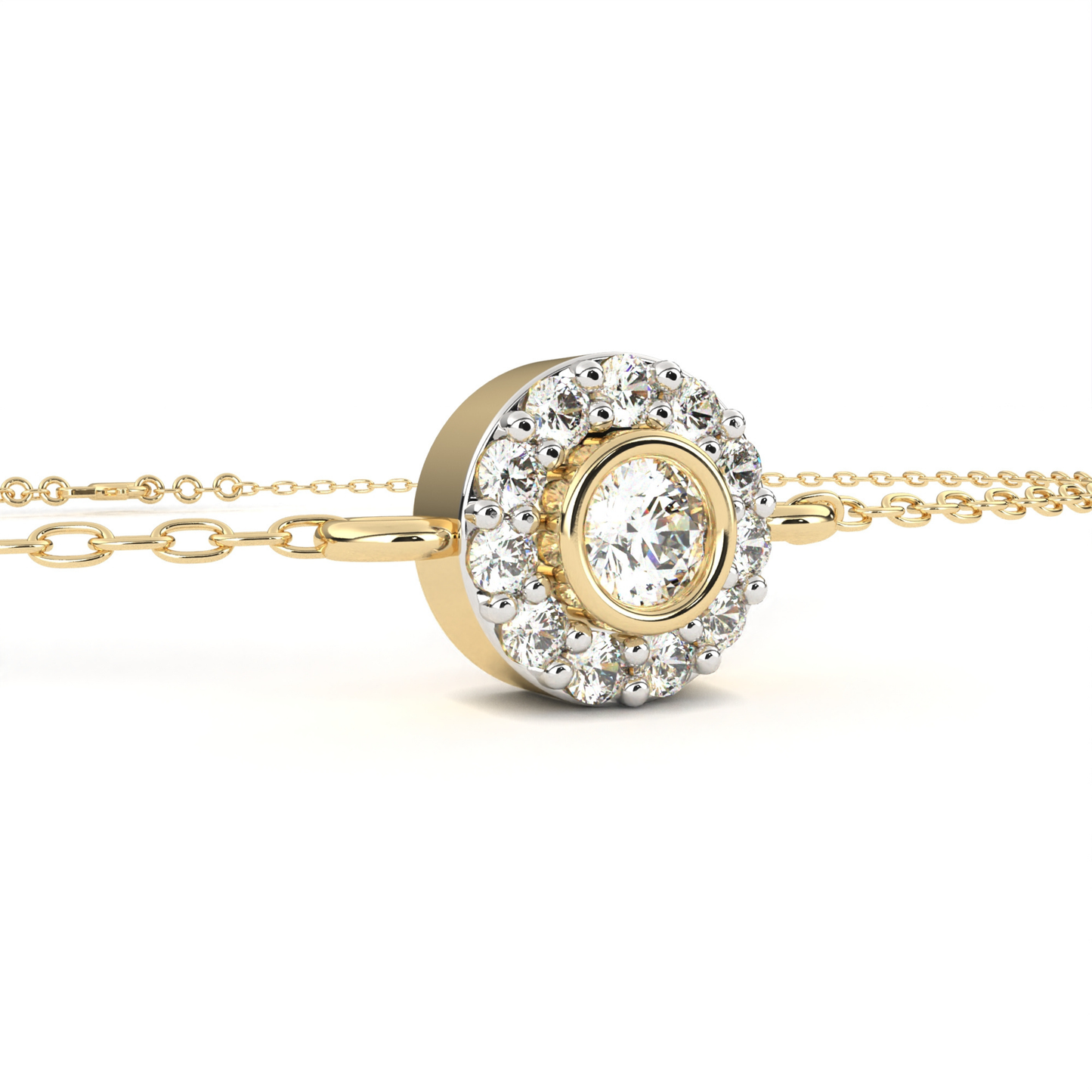 Radiant Halo Diamond Bracelet | Fine Luxury 18K 14K 10K Gold