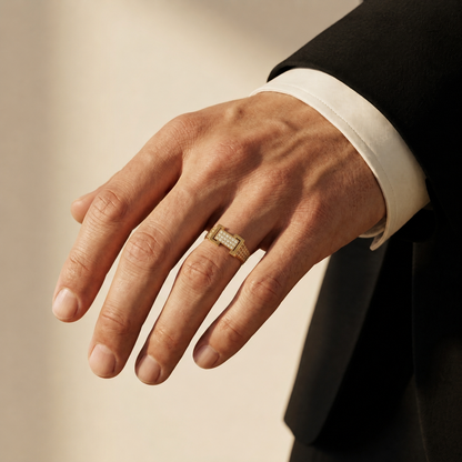 Modern Open Frame Round Lab Grown Diamond Ring