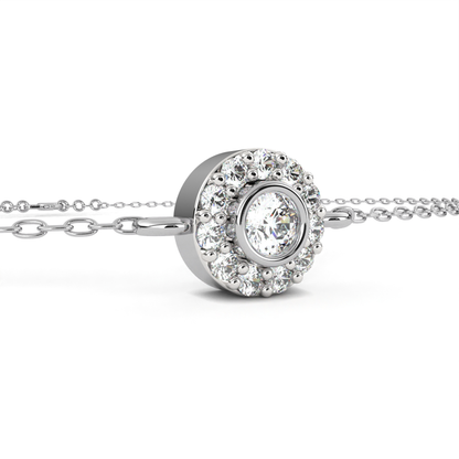 Radiant Halo Diamond Bracelet | Fine Luxury 18K 14K 10K Gold