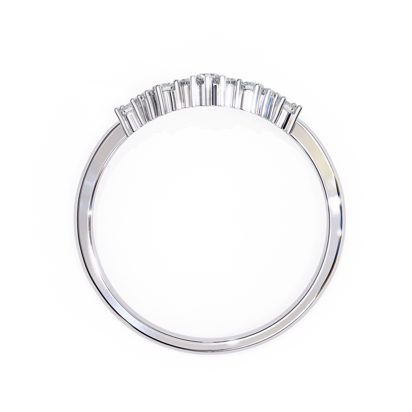 Diamant-Kronen-Akzent Goldring | 18K Edelschmuck Statement