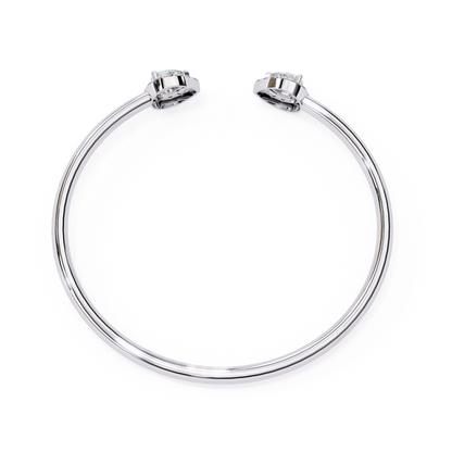 Dual Glow Armreif mit offenen Diamanten | Feines 18K 14K 10K Gold