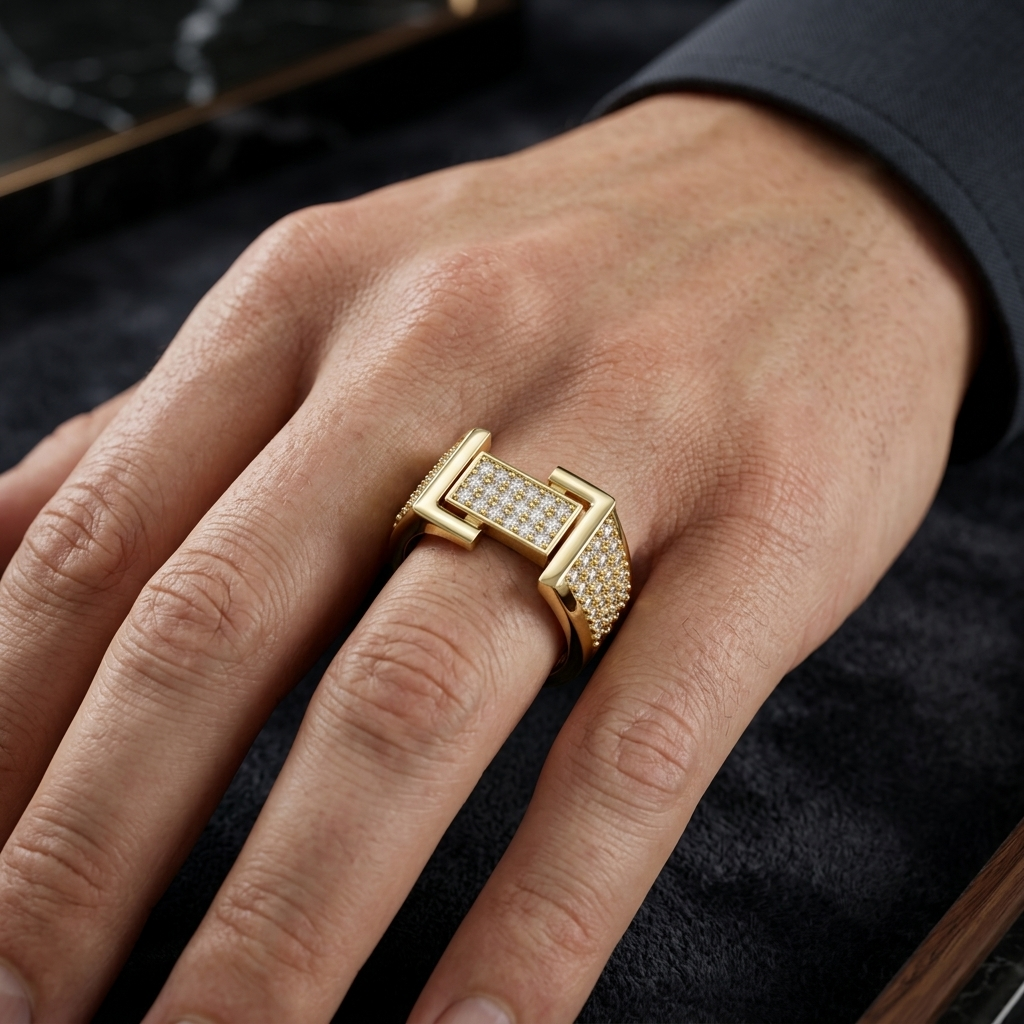 Modern Open Frame Round Lab Grown Diamond Ring