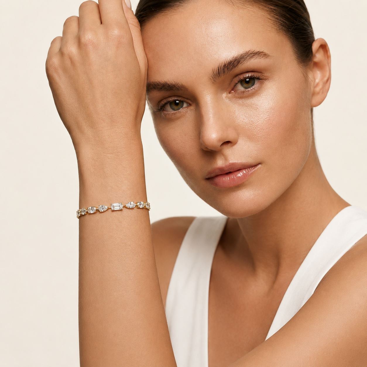 Multi Shape Lab Grown Diamond Tennis Bracelet
