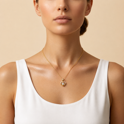 Herz-Diamant-Anhänger als Valentinstagsgeschenk für Sie | Feines 18K Gold